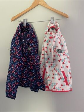 NWT Eddie Bauer Kids Fleece Hooded Pullovers - girls size 5/6